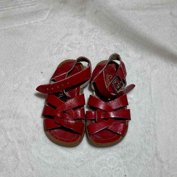 Salt Water Sandals by Hoy Other - Saltwater sun San Red Criss cross Sandals size 6*